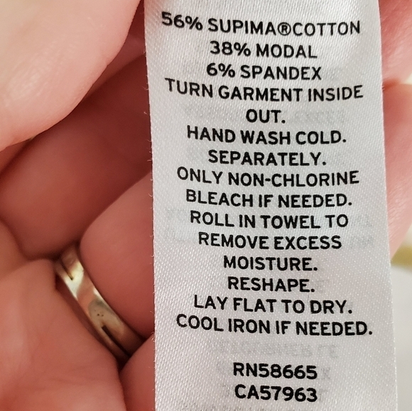 Halogen Short Sleeve Tee Horizontal Stripes in Size Small Lime and White. - Picture 4 of 4